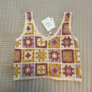 Colorful Crochet Crop Top